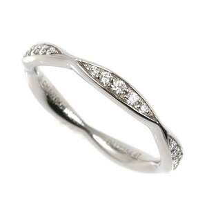 CHANEL Pt950 Platinum Camellia Full Eternity Ring J10668 Diamond 47 2.8g Women's
